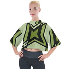 Abstract Pattern Geometric Backgrounds   Mock Neck Tee by Eskimos