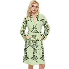 Abstract Pattern Geometric Backgrounds   Long Sleeve Velour Robe by Eskimos