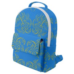 Floral Folk Damask Pattern Fantasy Flowers Floral Geometric Fantasy Flap Pocket Backpack (small) by Eskimos