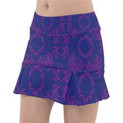 Floral Folk Damask Pattern Fantasy Flowers  Classic Tennis Skirt by Eskimos