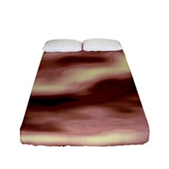 Pink  Waves Flow Series 7 Fitted Sheet (full/ Double Size) by DimitriosArt