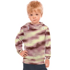 Pink  Waves Flow Series 8 Kids  Hooded Pullover by DimitriosArt