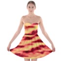 Red Waves Flow Series 3 Strapless Bra Top Dress View1