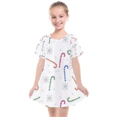 Christmas Candy Canes Kids  Smock Dress by SychEva