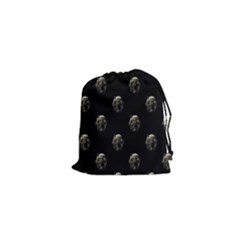Creepy Head Sculpture With Respirator Motif Pattern Drawstring Pouch (xs) by dflcprintsclothing