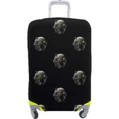 Creepy Head Sculpture With Respirator Motif Pattern Luggage Cover (large) by dflcprintsclothing