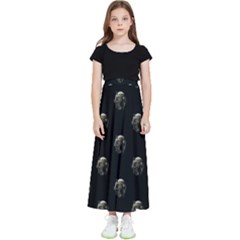 Creepy Head Sculpture With Respirator Motif Pattern Kids  Flared Maxi Skirt by dflcprintsclothing