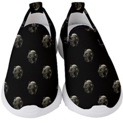 Creepy Head Sculpture With Respirator Motif Pattern Kids  Slip On Sneakers by dflcprintsclothing