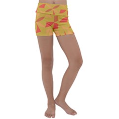 Abstract Pattern Geometric Backgrounds   Kids  Lightweight Velour Yoga Shorts by Eskimos