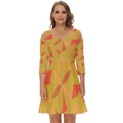 Abstract Pattern Geometric Backgrounds   Shoulder Cut Out Zip Up Dress by Eskimos