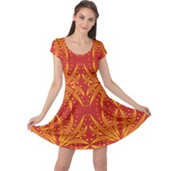 Abstract Pattern Geometric Backgrounds   Cap Sleeve Dress by Eskimos