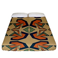 Abstract Pattern Geometric Backgrounds   Fitted Sheet (california King Size) by Eskimos