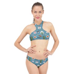 Fashionable Office Supplies High Neck Bikini Set by SychEva