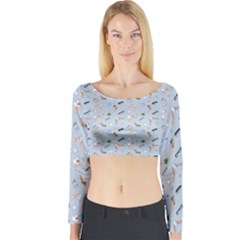 Office Long Sleeve Crop Top by SychEva