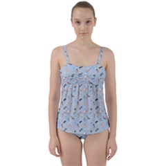 Office Twist Front Tankini Set by SychEva