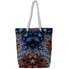 Fractal Full Print Rope Handle Tote (small) by Sparkle