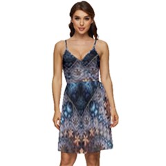 Fractal V-neck Pocket Summer Dress  by Sparkle