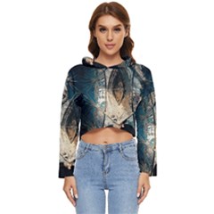 Fractal Women s Lightweight Cropped Hoodie by Sparkle