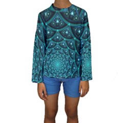 Fractal Kids  Long Sleeve Swimwear by Sparkle