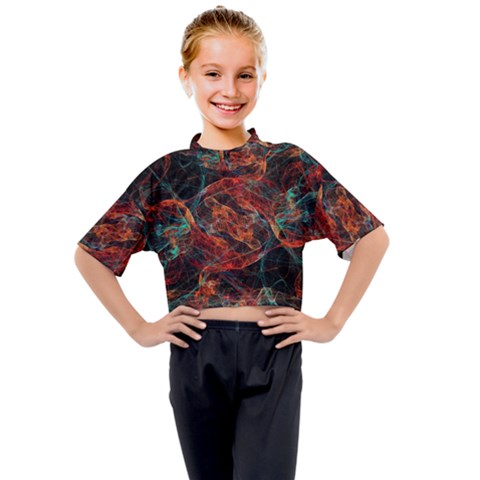 Fractal Kids Mock Neck Tee by Sparkle