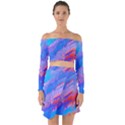 Fractal Off Shoulder Top with Skirt Set View1
