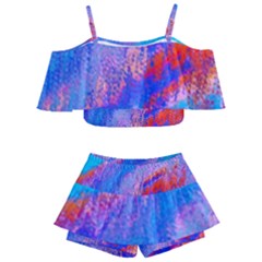 Fractal Kids  Off Shoulder Skirt Bikini by Sparkle