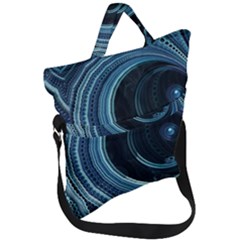 Fractal Fold Over Handle Tote Bag by Sparkle