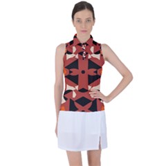 Abstract Pattern Geometric Backgrounds   Women s Sleeveless Polo Tee by Eskimos