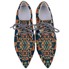 Abstract Pattern Geometric Backgrounds   Pointed Oxford Shoes by Eskimos