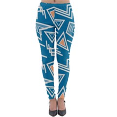 Abstract Pattern Geometric Backgrounds   Lightweight Velour Leggings by Eskimos