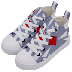 Abstract Pattern Geometric Backgrounds   Kids  Mid-top Canvas Sneakers by Eskimos