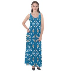 Abstract Pattern Geometric Backgrounds   Sleeveless Velour Maxi Dress by Eskimos