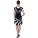 3d optical illusion, dark hole, funny effect Drawstring Hooded Dress View2