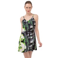 Dubstep Alien Summer Time Chiffon Dress by MRNStudios