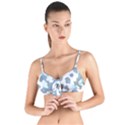 Camouflageblancbleu Tie Up Cut Bikini Top View1