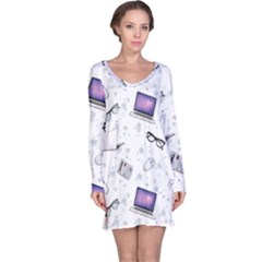 Computer Work Long Sleeve Nightdress by SychEva