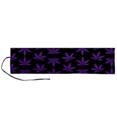 Weed Pattern Roll Up Canvas Pencil Holder (l) by Valentinaart