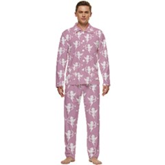 Cupid Pattern Men s Long Sleeve Velvet Pocket Pajamas Set by Valentinaart