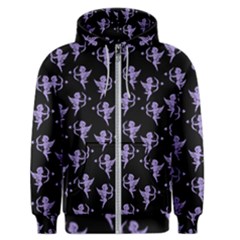 Cupid Pattern Men s Zipper Hoodie by Valentinaart