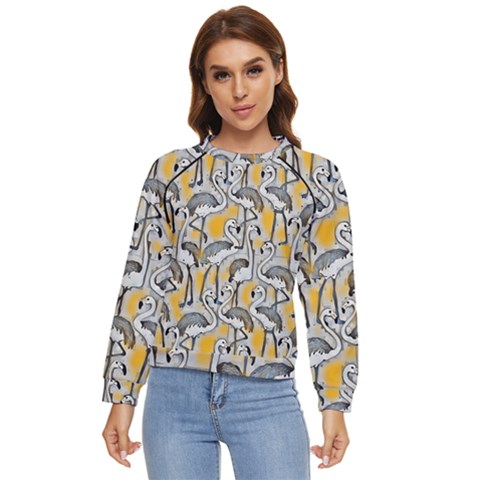 Birdie In Yellow Women s Long Sleeve Raglan Tee by MijizaCreations