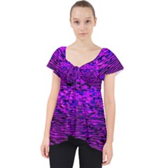 Magenta Waves Flow Series 2 Lace Front Dolly Top by DimitriosArt