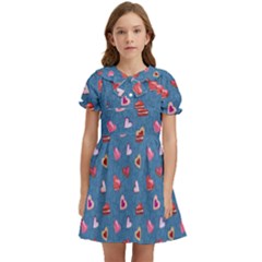 Sweet Hearts Kids  Bow Tie Puff Sleeve Dress by SychEva