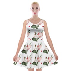 Love Spring Floral Velvet Skater Dress by Janetaudreywilson