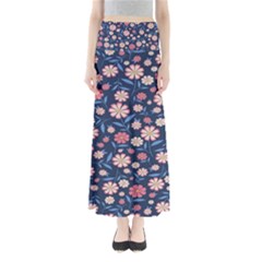 Flowers Pattern Full Length Maxi Skirt by Sparkle