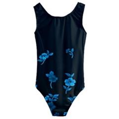 Flowers Pattern Kids  Cut-out Back One Piece Swimsuit by Sparkle