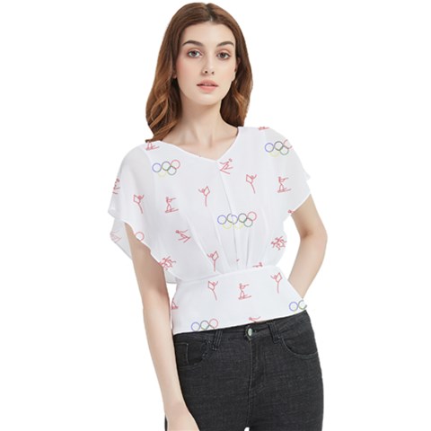 Types Of Sports Butterfly Chiffon Blouse by UniqueThings