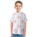 Pink bow pattern Kids  Sport Mesh Tee View1