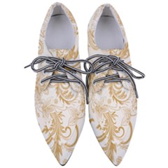 Flowers Shading Pattern Pointed Oxford Shoes by fashionpod