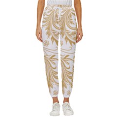 Flowers Shading Pattern Cropped Drawstring Pants by fashionpod