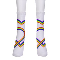 Rainbow Hearts Crew Socks by UniqueThings